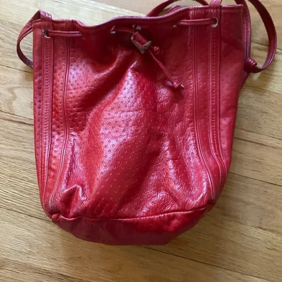 Red Leather Women's Bag - Picture 6 of 8
